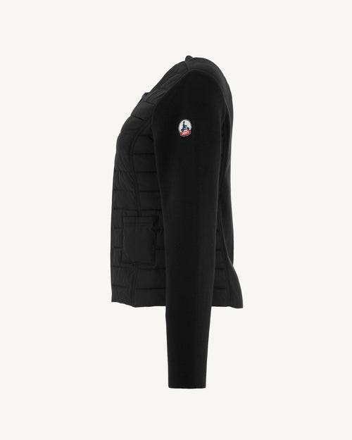 Black Almeria lightweight bi-fabric puffer jacket - JOTT UK - 2