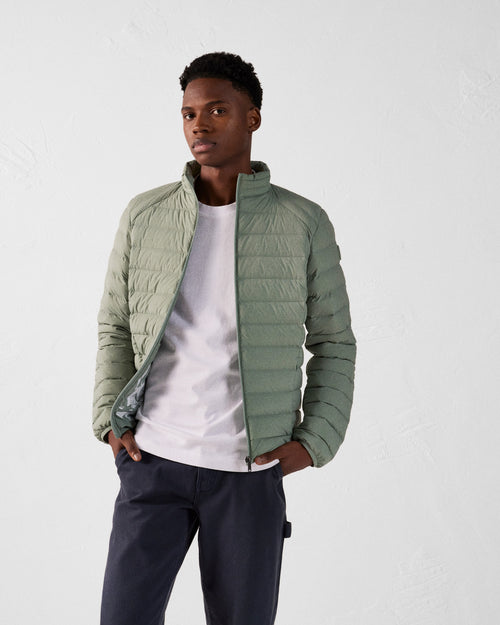 Mineral green Aragon lightweight stretch puffer jacket - JOTT UK - 5