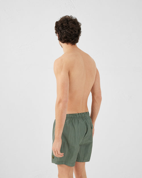 Stripe army/M green Niolon stripe swim shorts - JOTT UK - 5