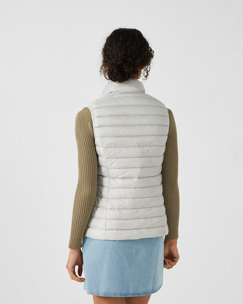 Light sleeveless down jacket Ice grey Seda - JOTT UK - 4