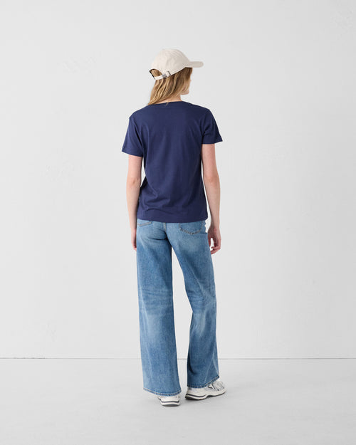 T-shirt col V Navy Sofy - JOTT UK - 4