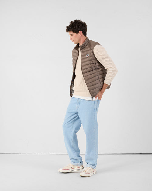 Taupe Sleeveless down jacket Tom - JOTT UK - 4