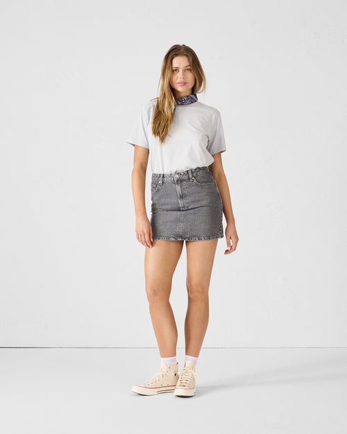 Ice grey cotton round-neck t-shirt Espar - JOTT UK - 3