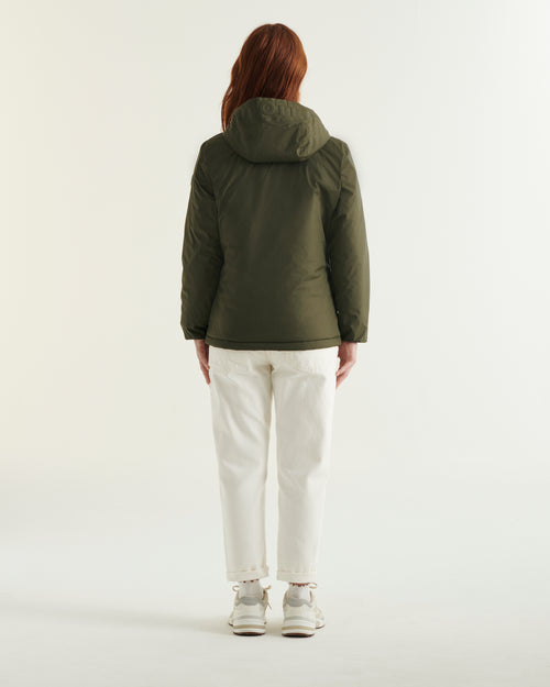 Bangkok 2.0 Ultralight reversible hooded winter jacket Army/Blush - JOTT UK - 4