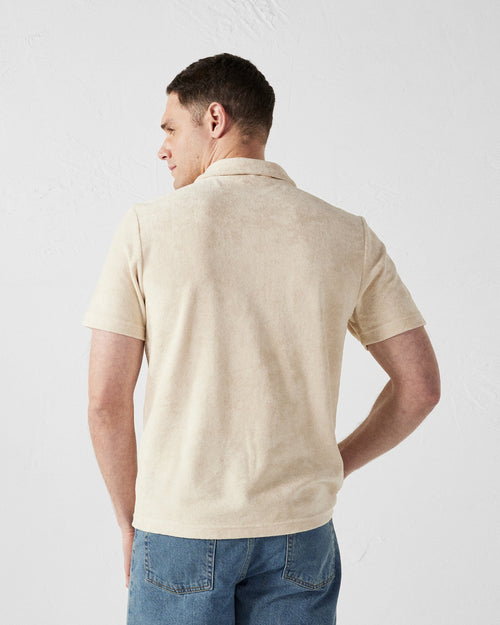 Bleached sand Polo shirt towelling Joshua - JOTT UK - 4