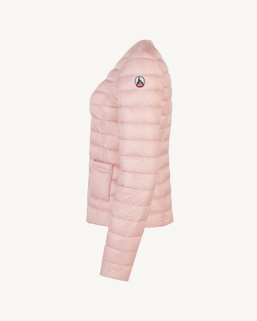 Peach pink Douda lightweight puffer jacket - JOTT UK - 3