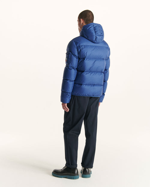 Dark Denim Hooded down jacket Java - JOTT UK - 5