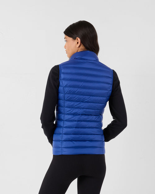 Lightweight Sleeveless Down Jacket Cobalt Blue Seda - JOTT UK - 4