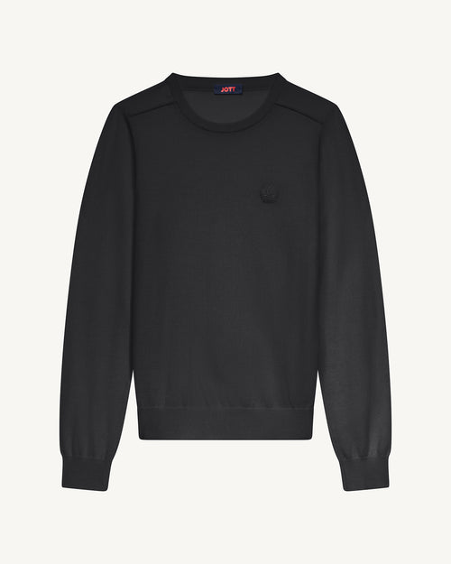 Esther round-neck knit jumper Black - JOTT UK - 2