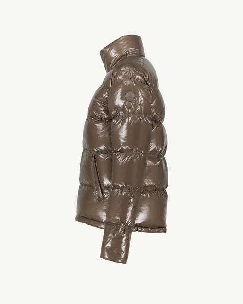 Grand Froid Taupe Cardiff lacquered down jacket - JOTT UK - 2