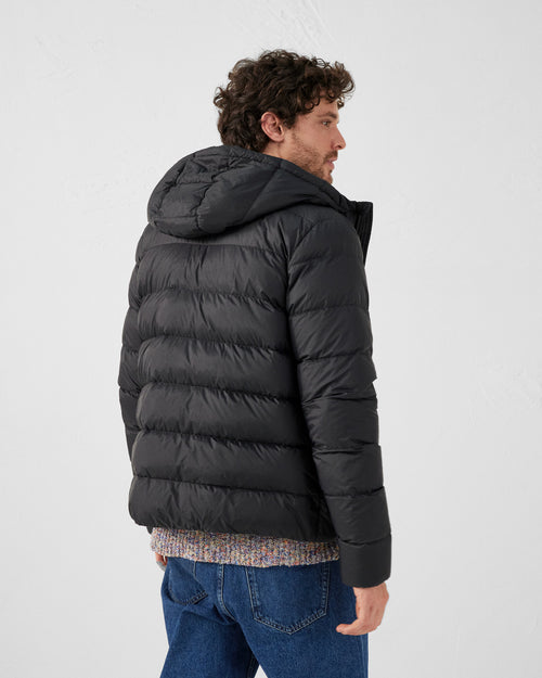 John straight-cut hooded down jacket Black - JOTT UK - 4