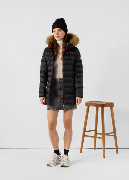 Perle Extreme Cold mid-length down jacket Black - JOTT UK - 3