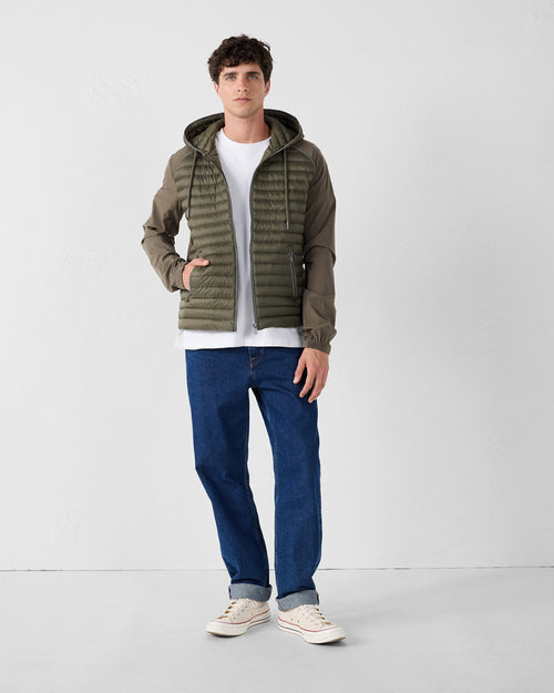 Bi-fabric down jacket Army Stride - JOTT UK - 2