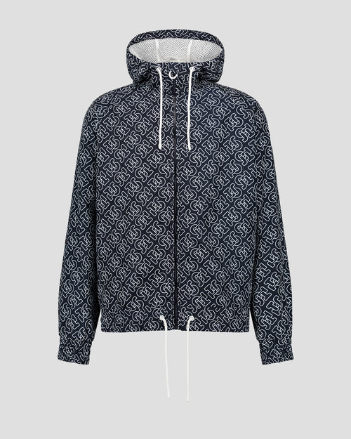 Mono navy Storm monogram windproof jacket with hood - JOTT UK - 2