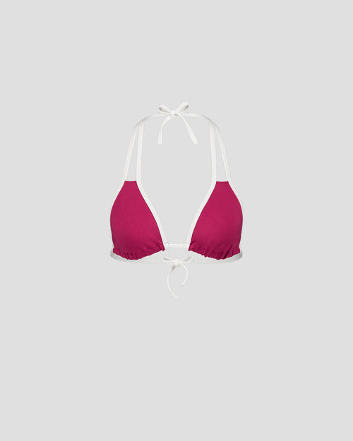 Red plum triangle bikini top Maddie - JOTT UK - 2