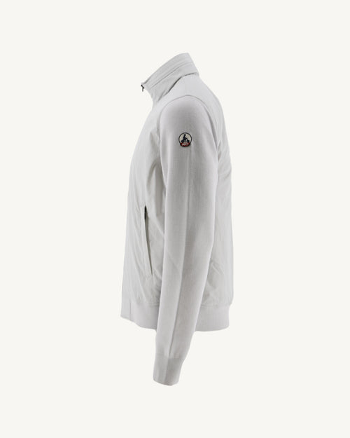 Soft grey Bardenas bi-fabric hooded jacket - JOTT UK - 5