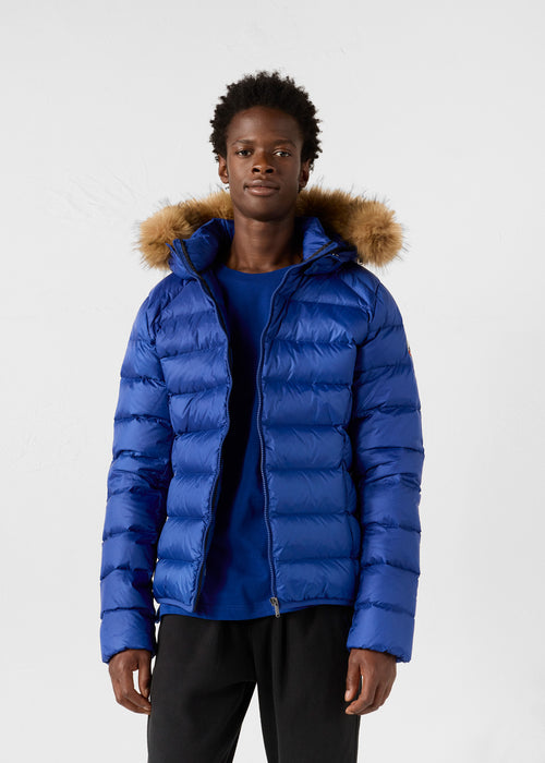 Prestige Extreme Cold hooded down jacket Cobalt - JOTT UK - 2