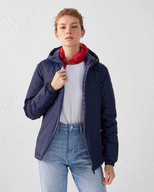 Bangkok 2.0 Ultralight reversible hooded winter jacket Navy/Mystical blue - JOTT UK - 3