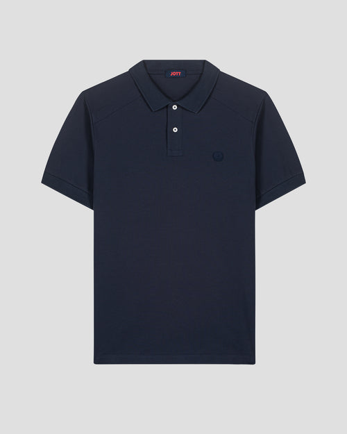 Alvaro cotton polo shirt Navy - JOTT UK - 2