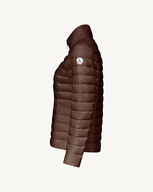 Dark chocolate Cha lightweight puffer jacket - JOTT UK - 5