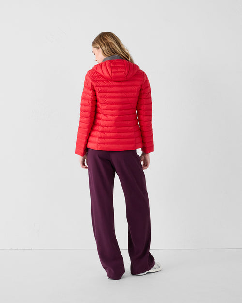 Lightweight hooded down jacket Red Carmin Cloe - JOTT UK - 4