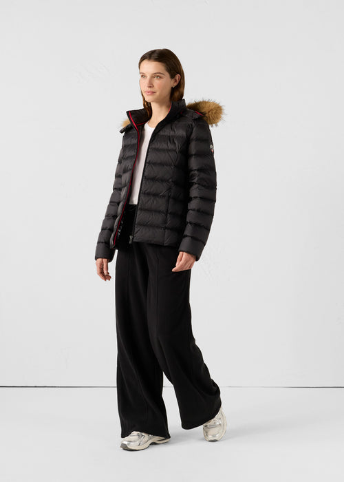 Luxe Extreme Cold hooded down jacket Black - JOTT UK - 3
