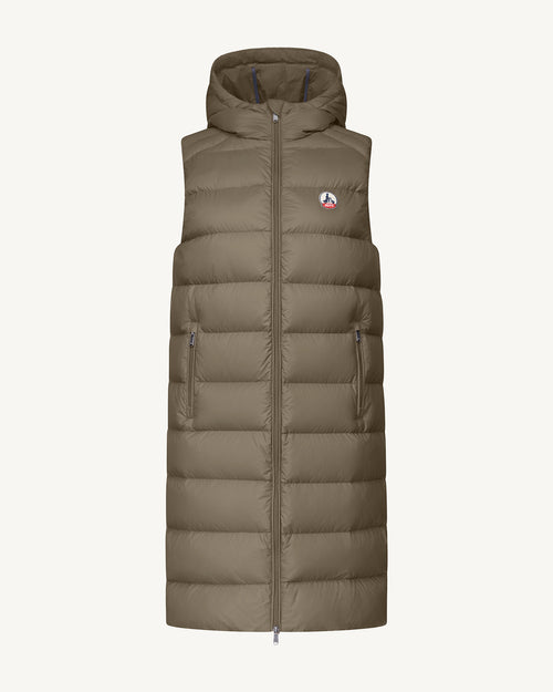 Manon long sleeveless down jacket Taupe - JOTT UK - 2