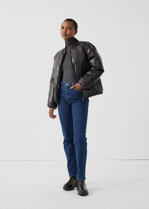 Short bomber-style puffer jacket Black Celeste - JOTT UK - 3