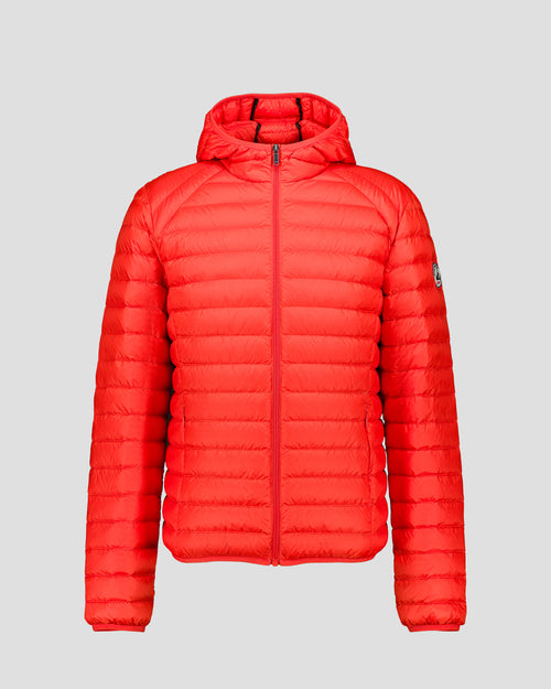 Lightweight Hooded Down Jacket Fire Red Nico - JOTT UK - 2