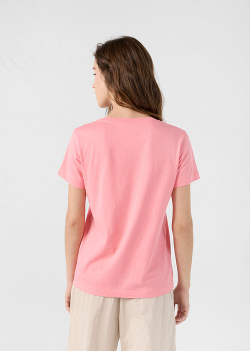 T-shirt col V Vibrant fuchsia Sofy - JOTT UK - 4