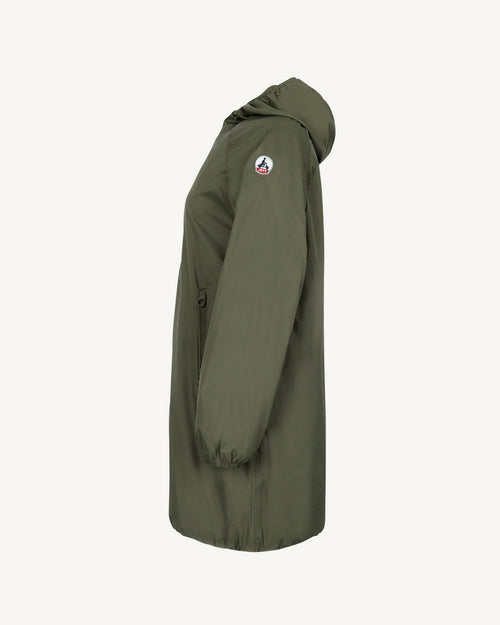 Glendale Polar fleece-lined long waterproof jacket Army - JOTT UK - 2