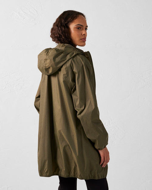 Glendale long waterproof jacket with hood Army - JOTT UK - 4