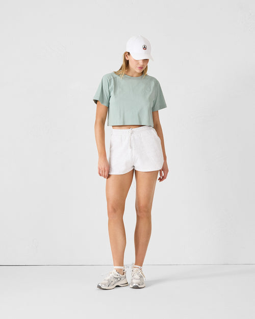 Mineral green cotton round-neck T-shirt Mazu - JOTT UK - 3