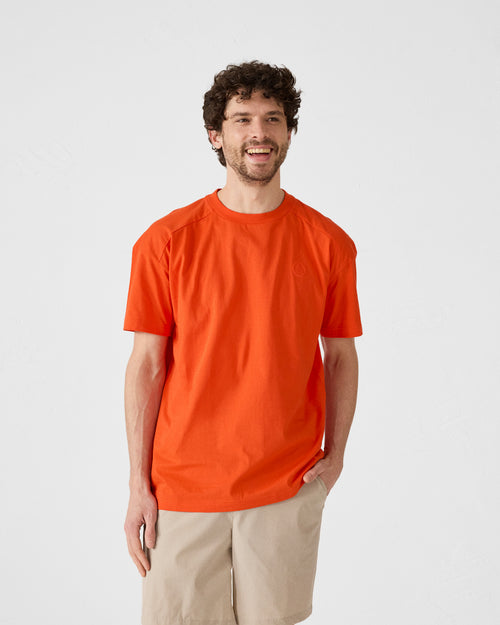 Flame red cotton round-neck T-shirt Narong - JOTT UK - 3