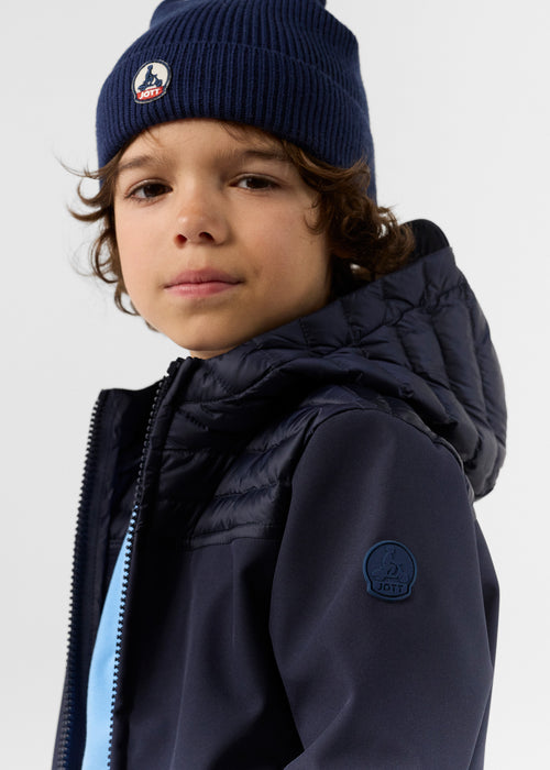 Bi-fabric softshell down jacket Navy Salto 2.0 - JOTT UK - 4