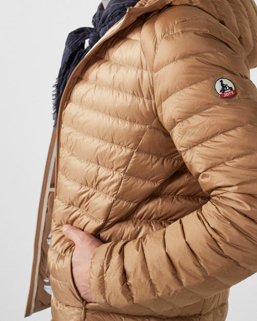 Tawny brown Lightweight down jacket Nico - JOTT UK - 5
