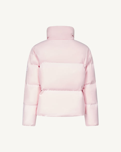 Ozaka cropped puffer-style down jacket Petal rose - JOTT UK - 3
