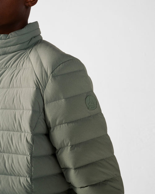 Mineral green Aragon lightweight stretch puffer jacket - JOTT UK - 3