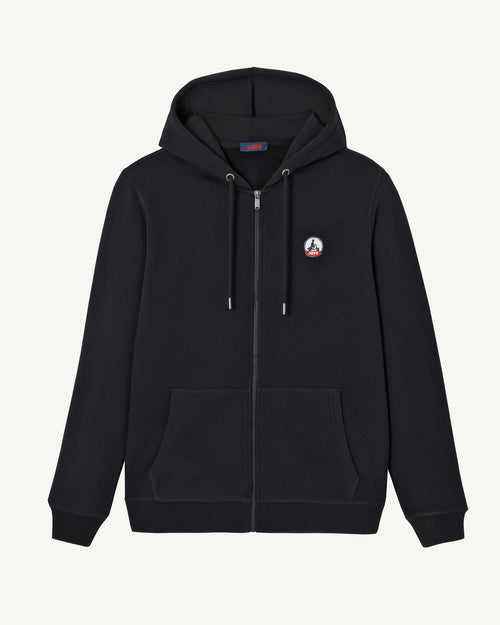 Black Mexico organic cotton hooded sweatshirt - JOTT UK - 2