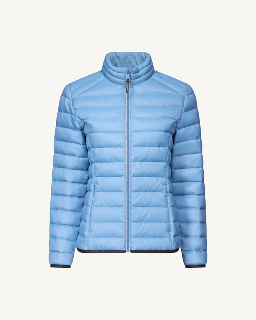 Flight WNW JOTT x DENHAM lightweight down jacket with denim details Washed blue - JOTT UK - 2