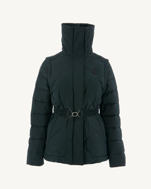 Black Anita removable sleeves puffer jacket - JOTT UK - 2