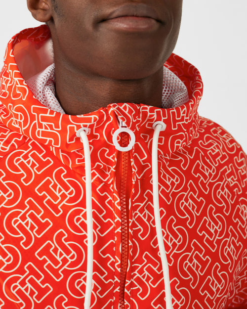 Mono flame red Storm monogram windproof jacket with hood - JOTT UK - 4