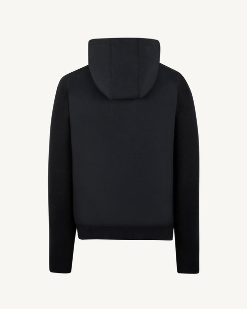 Black Bardenas bi-fabric hooded jacket - JOTT UK - 2