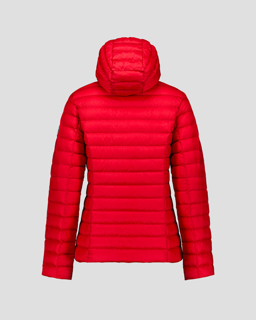 Lightweight hooded down jacket Carmine red Cloe - JOTT UK - 2