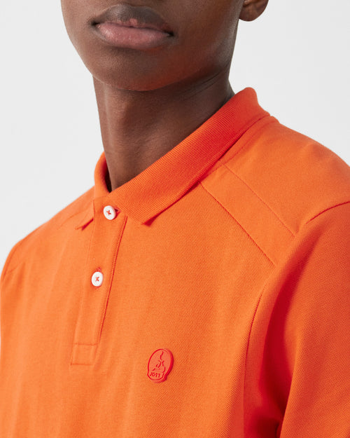 ALVARO cotton polo shirt Flame red - JOTT UK - 5