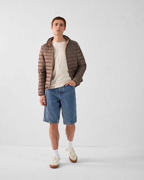 Taupe Lightweight down jacket Nico - JOTT UK - 2