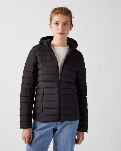 Black Stretch hooded jacket Salma - JOTT UK - 5