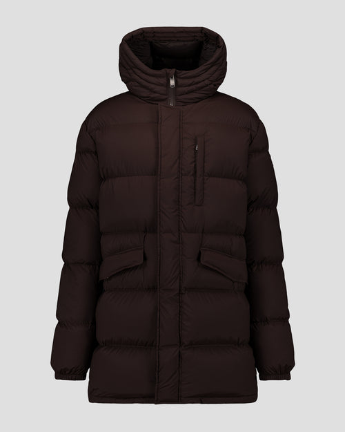 Great cold stretch mid-length down jacket Black coffee Scott - JOTT UK - 2