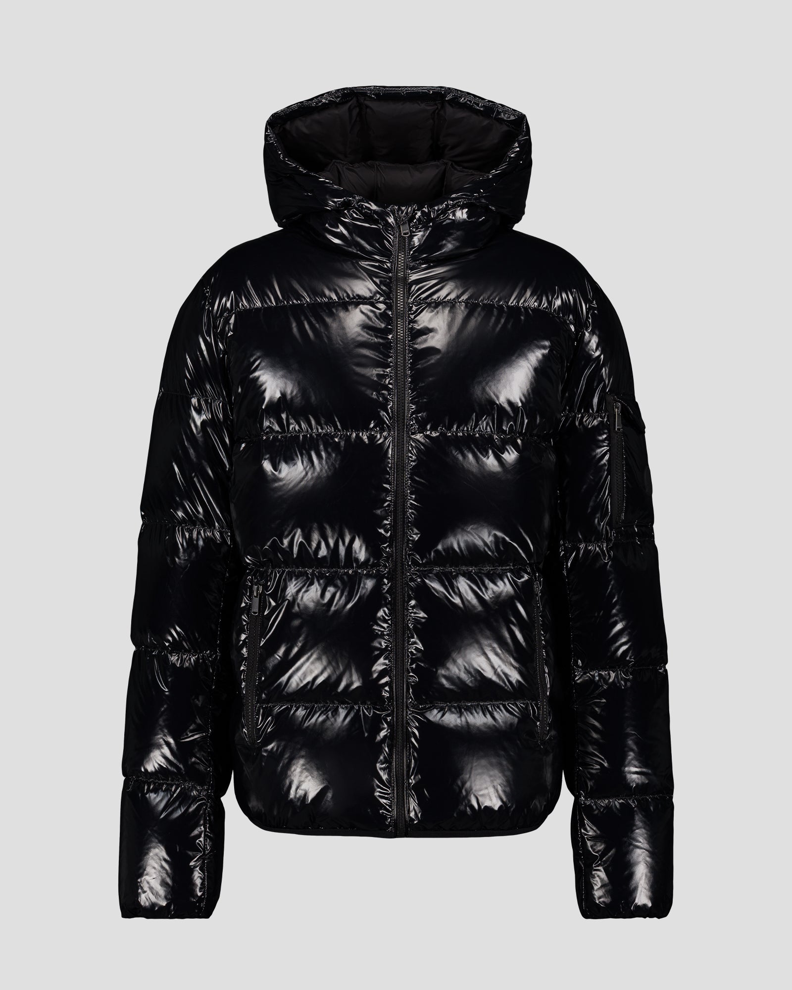 Grand Froid lacquered hooded jacket Black Java – JOTT UK