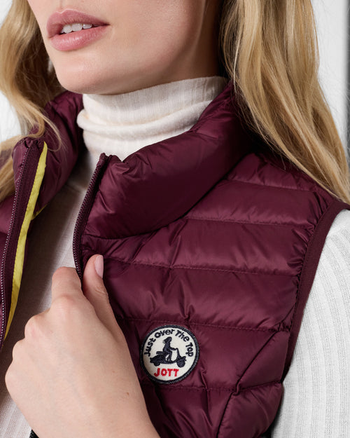 Lightweight Sleeveless Down Jacket Black Cherry Seda - JOTT UK - 5